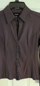 Express  top small  stripped black